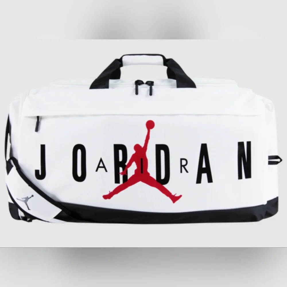 Air Jordan White Duffel Bag, Sz MEDIUM.